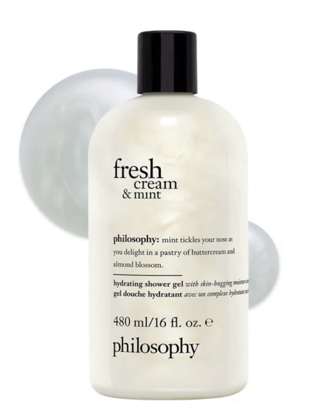 Philosophy Fresh Cream & Mint 🌱Hydrating Bath, Shampoo & Shower Gel — 16 oz.
